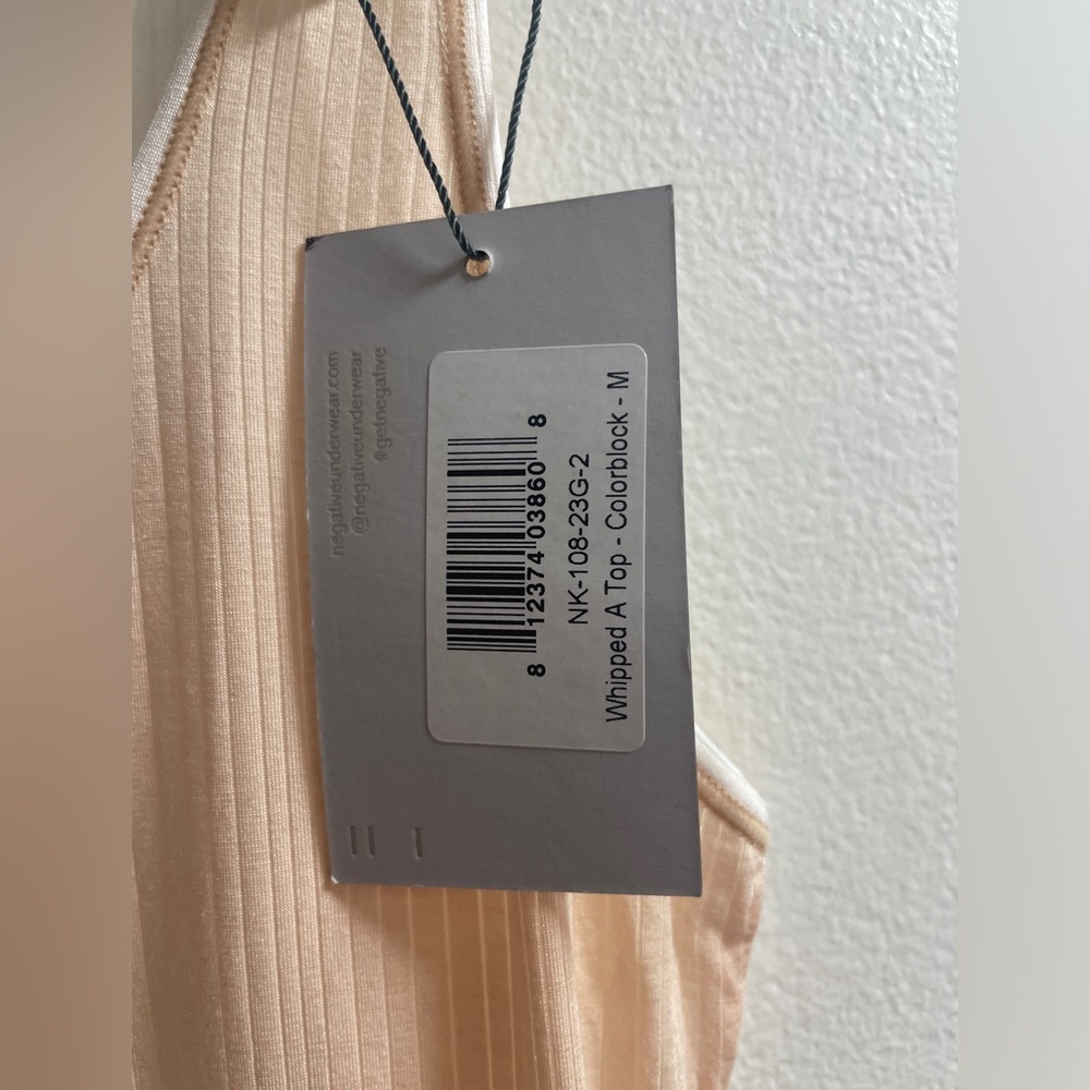Negative Underwear Whipped Ribbed Tank Top - Peach - Picture 4 of 4